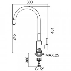 Смеситель для кухни Ledeme H98 L4898-4