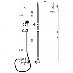 Душевая система Ledeme H705 L72405