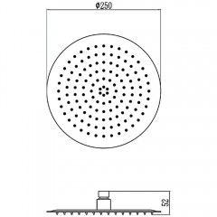 Верхний душ Ledeme L70013-25