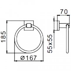 Полотенцедержатель-кольцо Ledeme 718 L71804