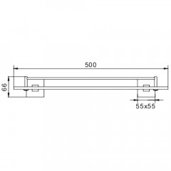 Полка стеклянная Ledeme 718 L71807