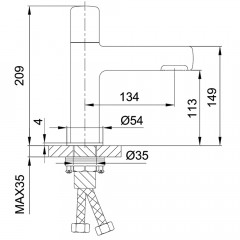 Смеситель для раковины Gappo G52-8 G1052-85