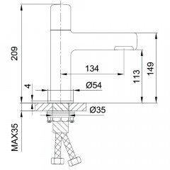 Смеситель для раковины Gappo G52-8 G1052-86