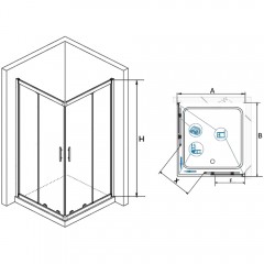 Душевое ограждение RGW Hotel HO-31 100x100 03063100-11