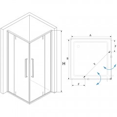 Душевое ограждение RGW Stilvoll SV-33 80x80 06323388-11