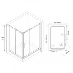 Душевое ограждение RGW Classic CL-44 100x80 32094480-11