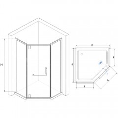 Душевое ограждение RGW Hotel HO-084B 100x100 350608400-14