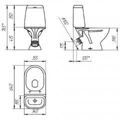 Унитаз Cersanit Star 031