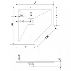 Поддон из искусственного камня RGW Stone ST/T-W 100x100 16155100-01