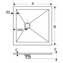 Поддон из искусственного камня RGW Stone ST-G 80x80 16152088-02