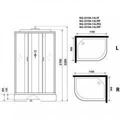 Душевая кабина Niagara Classic NG-33194-14L