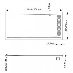 Поддон из искусственного камня RGW Stone STM-G 100x80 14202810-02