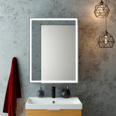 Зеркало-шкаф Континент Mirror Box black LED 600x800