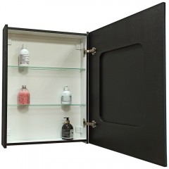 Зеркало-шкаф Континент Mirror Box black LED 600x800