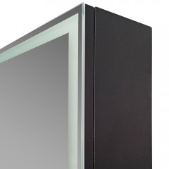 Зеркало-шкаф Континент Mirror Box black LED 600x800