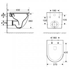 Инсталляция Grohe Rapid SL 38981000 + унитаз WeltWasser Merzbach 004 GL-WT безободковый с сиденьем