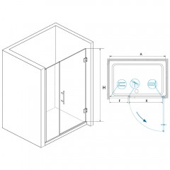 Душевая дверь RGW Hotel HO-012B 100 350601200-24