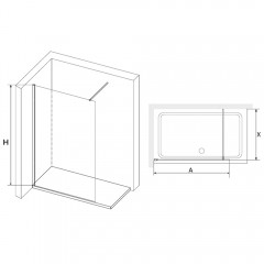 Душевое ограждение RGW Walk In WA-010 100 351001010-21