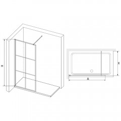 Душевое ограждение RGW Walk In WA-11B 100 32101110-84