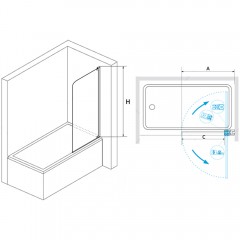 Шторка на ванну RGW Screens SC-01 90 03110109-11
