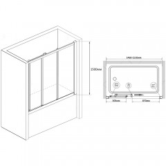 Шторка на ванну RGW Screens SC-41 180 04114118-51