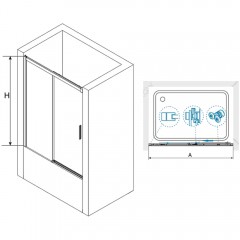 Шторка на ванну RGW Screens SC-45B 170 34114517-14