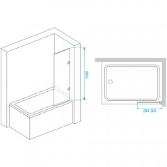 Шторка на ванну RGW Screens SC-056-2 30 3511056230-11