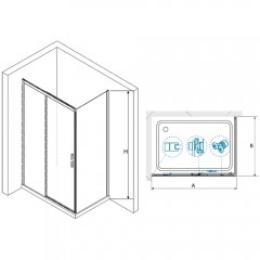 Душевое ограждение RGW Leipzig LE-41B 200x90 34124290-014