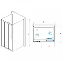 Душевое ограждение RGW Passage PA-73P 180x100 060873180-011P
