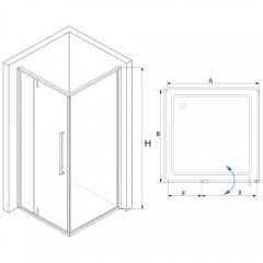 Душевое ограждение RGW Stilvoll SV-44B 90x100 06324490-014