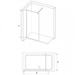 Душевое ограждение RGW Walk In WA-031-3 90 351003186-11