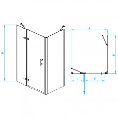 Душевое ограждение RGW Passage PA-77B L 100x80 41087708-084L