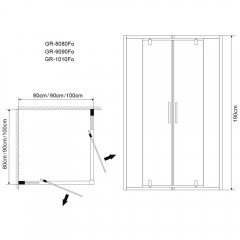 Душевое ограждение Grossman Forta GR-9090Fo
