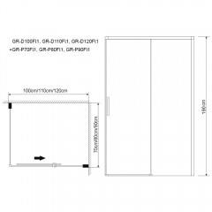 Душевое ограждение Grossman Fly GR-D100-P70Fl1