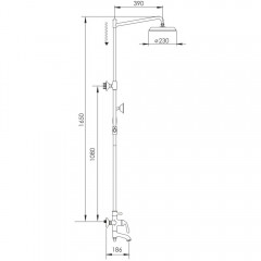 Душевая система Rose R0236H