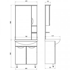 Комплект мебели ASB-Mebel Мессина 70/2