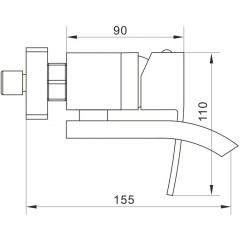 Смеситель для ванны Rose R1552F