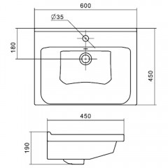 Тумба с раковиной ASB-Mebel Бари 60-2.0