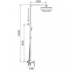 Душевая система Rose R2036