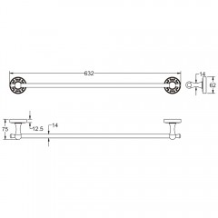 Полотенцедержатель Rose RG1017Q