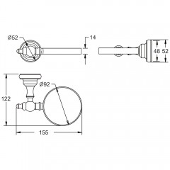 Ёршик для унитаза Rose RG1100Q