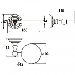 Ёршик для унитаза Rose RG1400Q