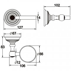 Стакан Rose RG1412Q