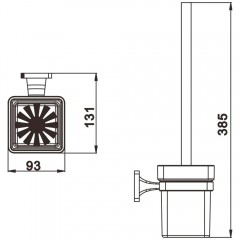 Ёршик для унитаза Rose RG1500H