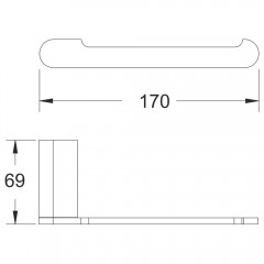 Держатель туалетной бумаги Rose RG1705T