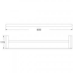 Полотенцедержатель двойной Rose RG1727