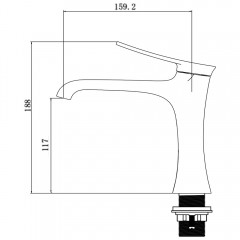 Смеситель для раковины Kern 1077 matt gold