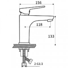 Смеситель для раковины Kern 1094 matt gun