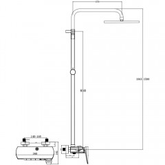 Душевая система Kern 5077 white