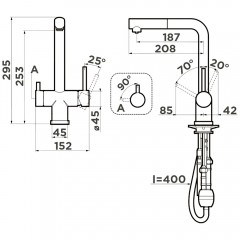 Смеситель для кухни Kern 2062 matt gun